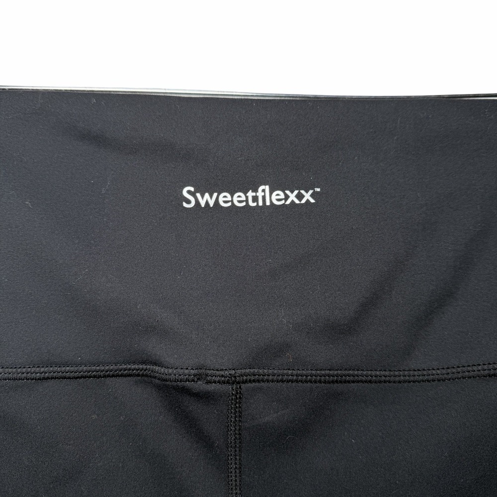 SweetFlexx Women's Capri Resistance Leggings No Pocket Size 18 Black High Waist - Picture 6 of 9